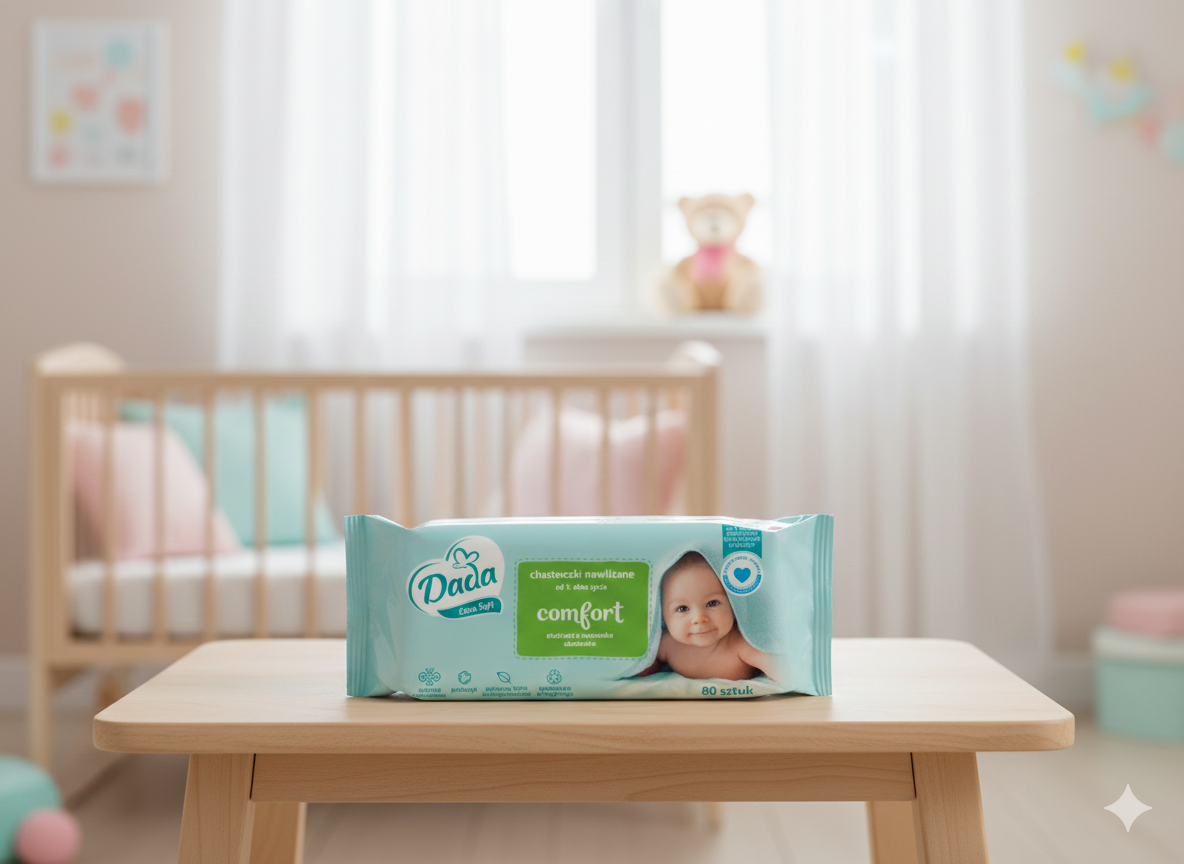 Vlhčené obrúsky Dada Comfort Extra Soft 80 ks. s harmančekom